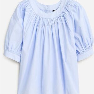 J. Crew Sky Blue Gathered Blouse